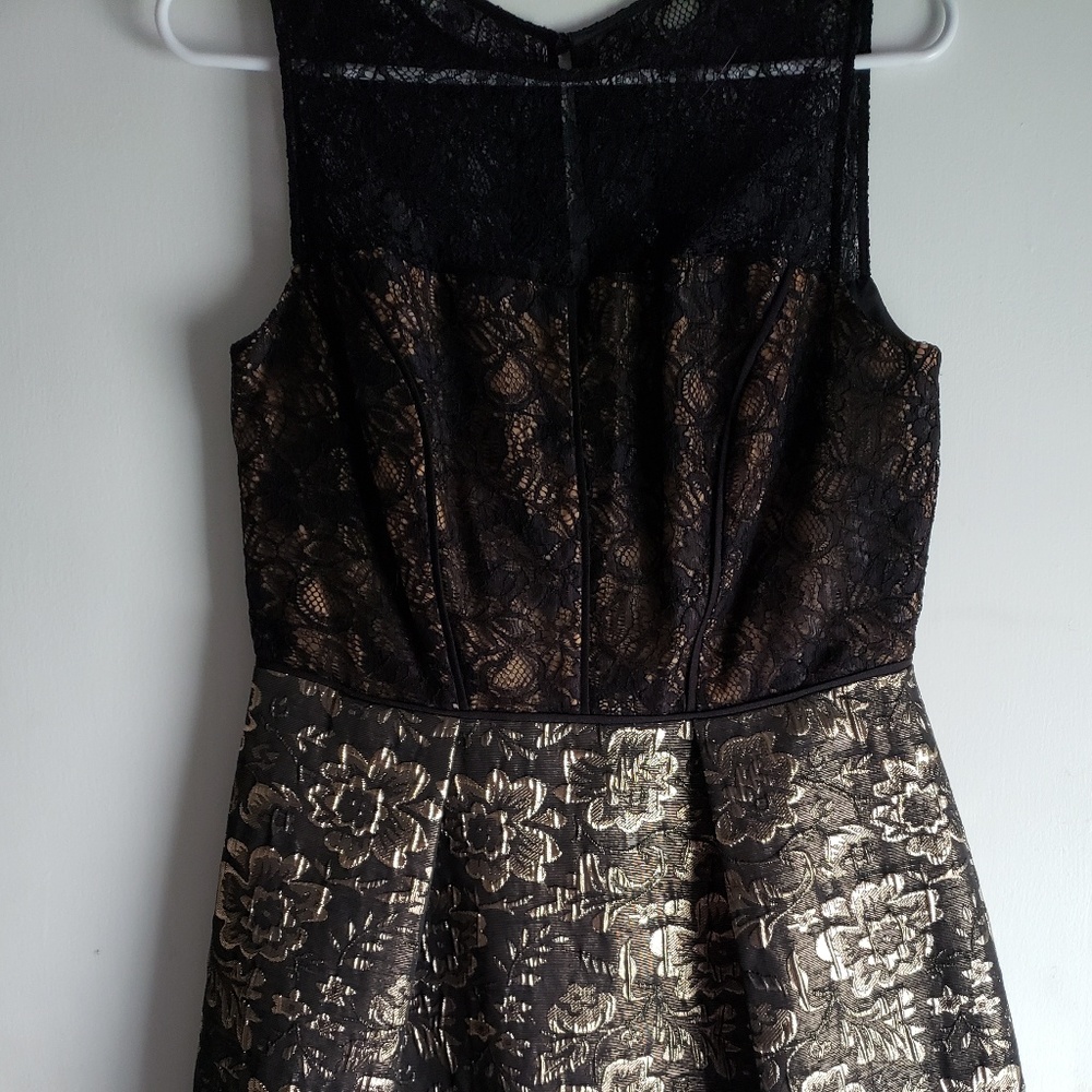Special Occasion Lacey Gold Dress